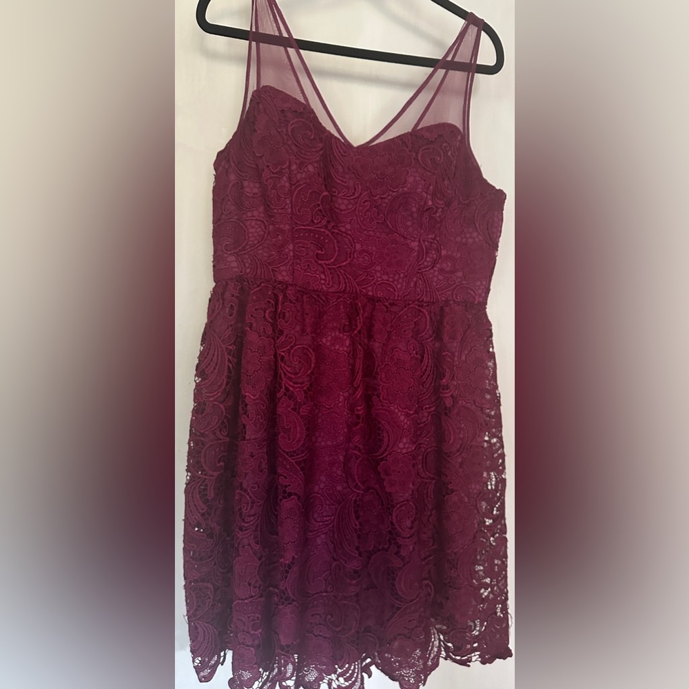 Adrianna Papell Lace Embroidered Dress